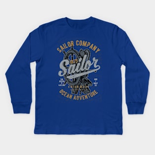 Sailor Company Steering Wheel Kids Long Sleeve T-Shirt